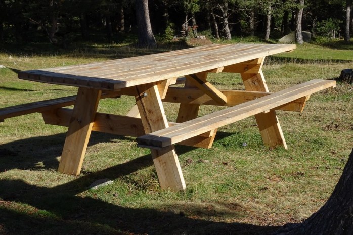 Table forestière en bois massif