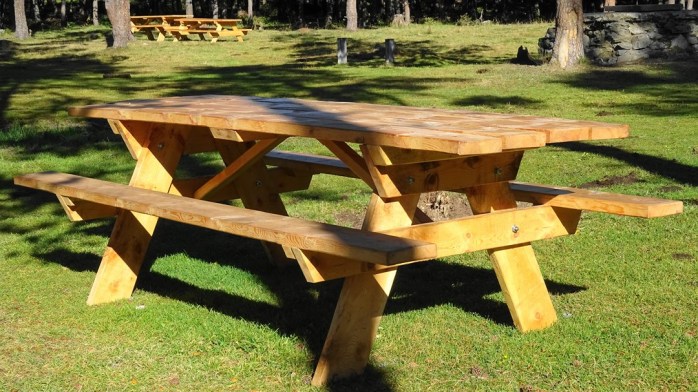 Table forestière en bois massif