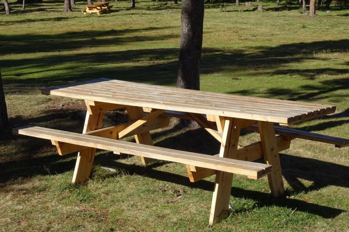 Table forestière en bois massif